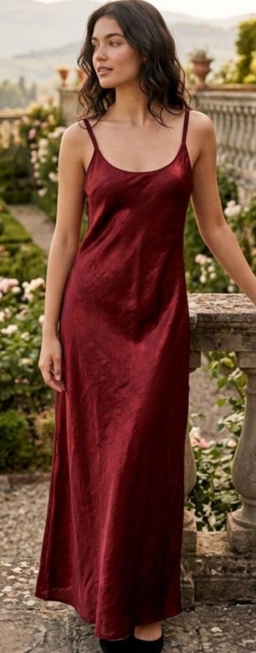 Vintage Judith Hart Stunning Red Burnout Chemise/Dress